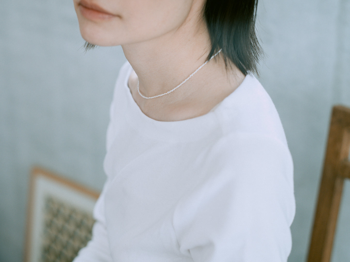 keshi pearl necklace - 18K normal type ケシパール18Kネックレス ノーマルタイプ