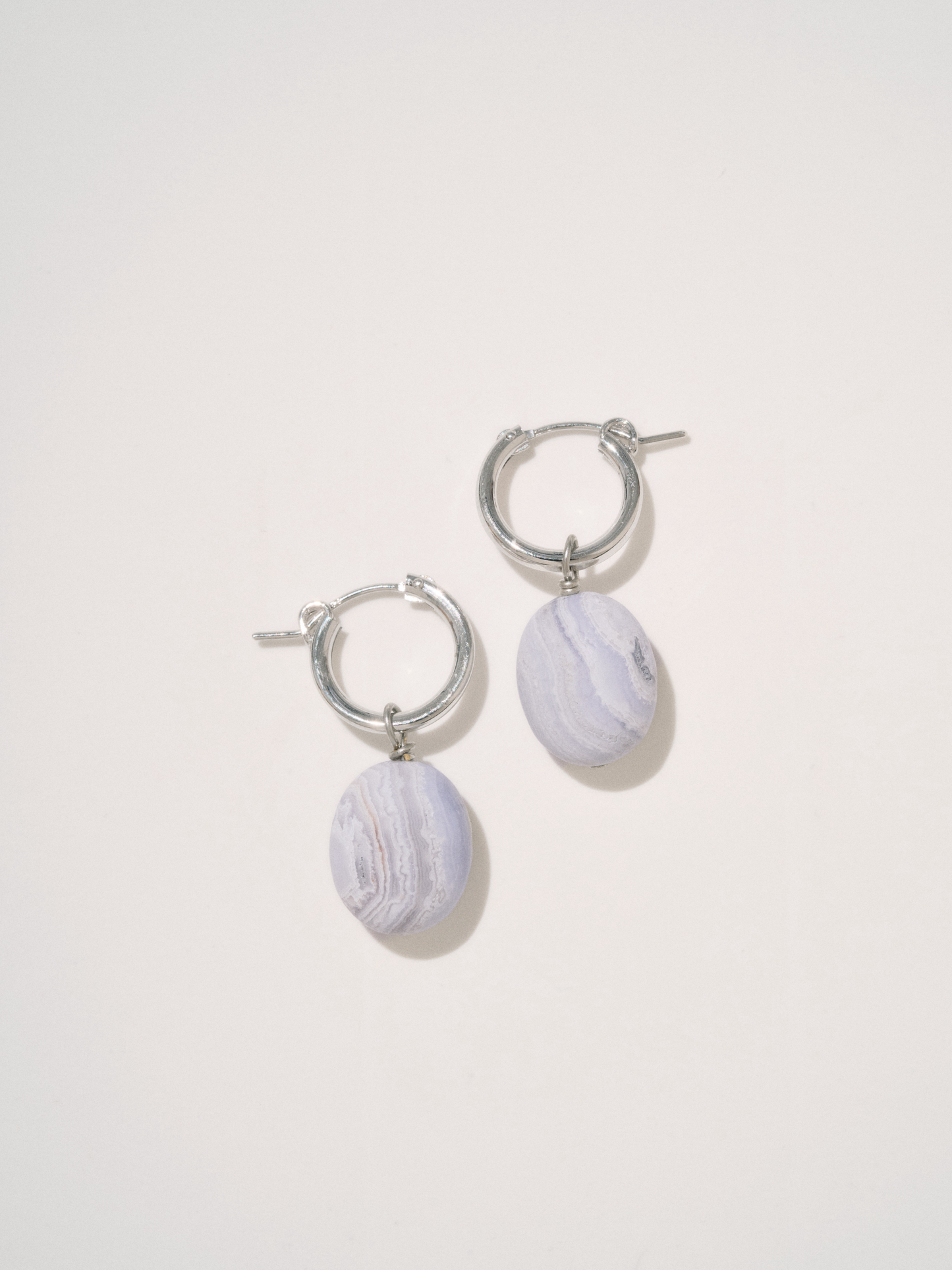 bluerace agate hoop earrings ブルーレースアゲートピアス