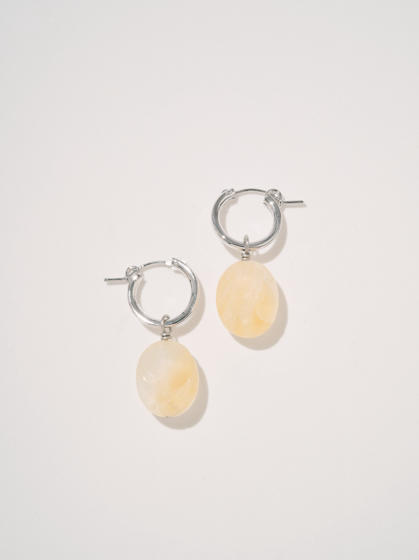 citrine hoop earrings　シトリンピアス