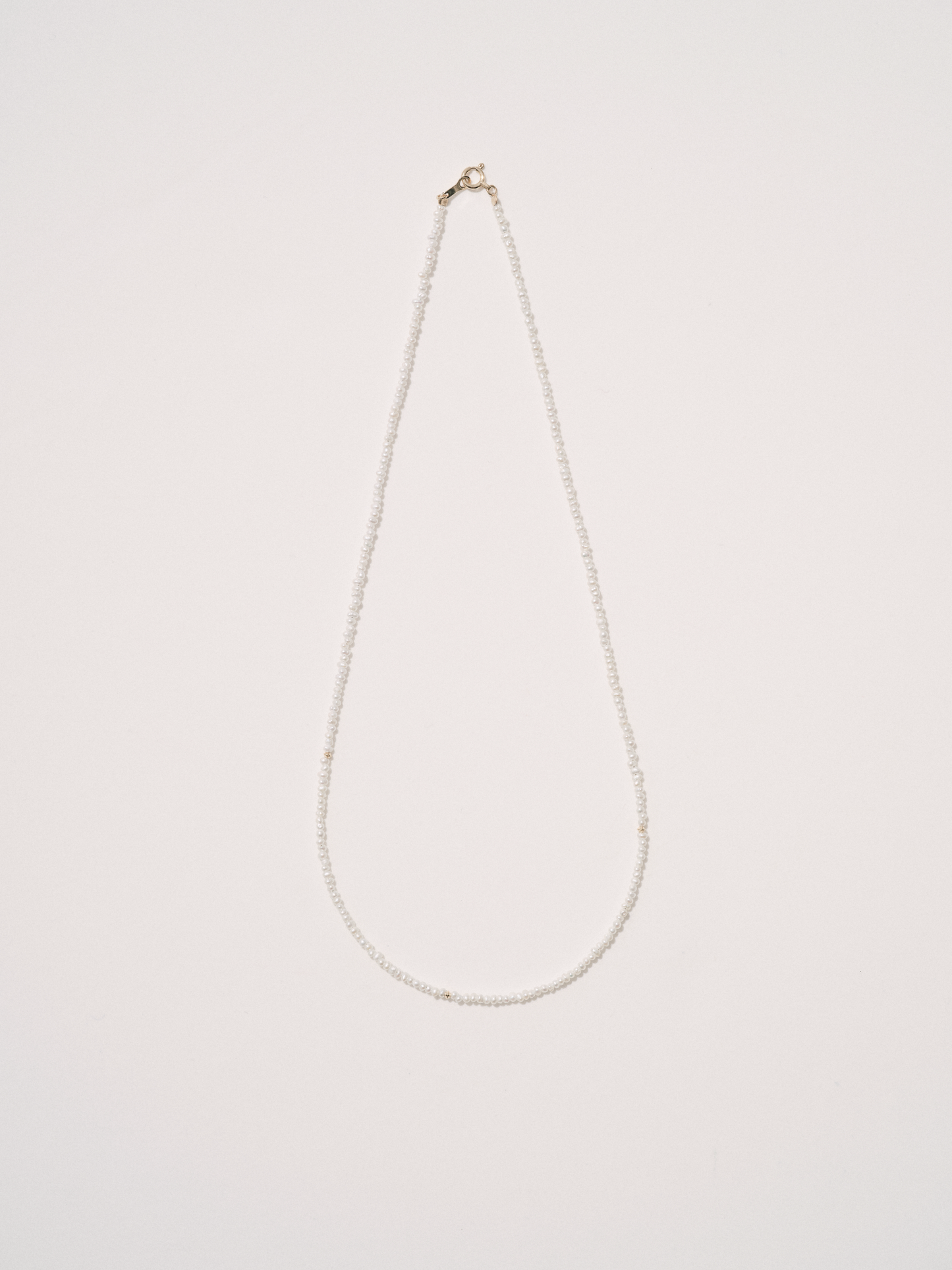 keshi pearl necklace - 18K cut beads type　ケシパール18Kネックレス カットビーズタイプ