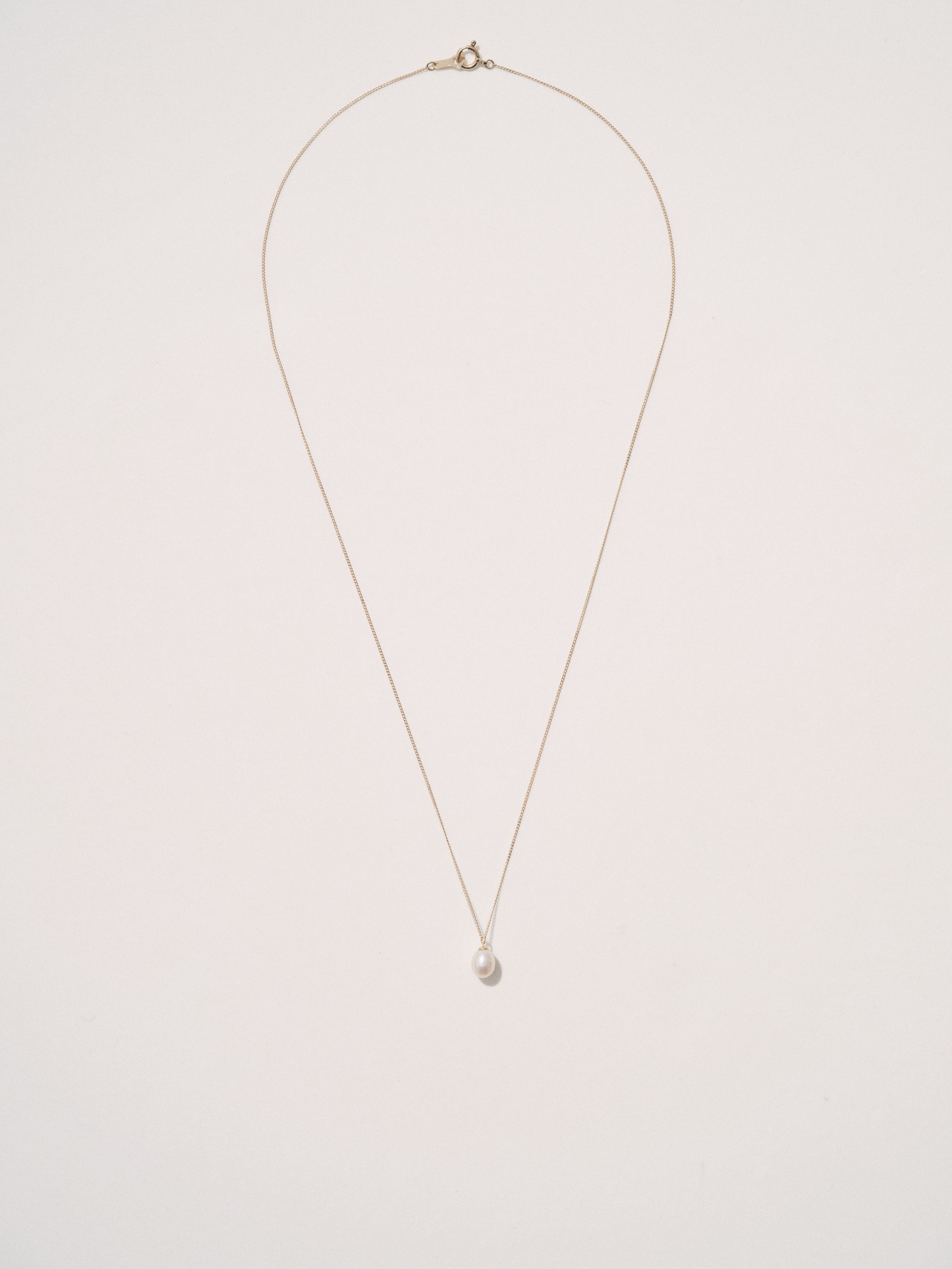 one pearl 18k chain necklace 一粒パール18Kgoldチェーンネックレス